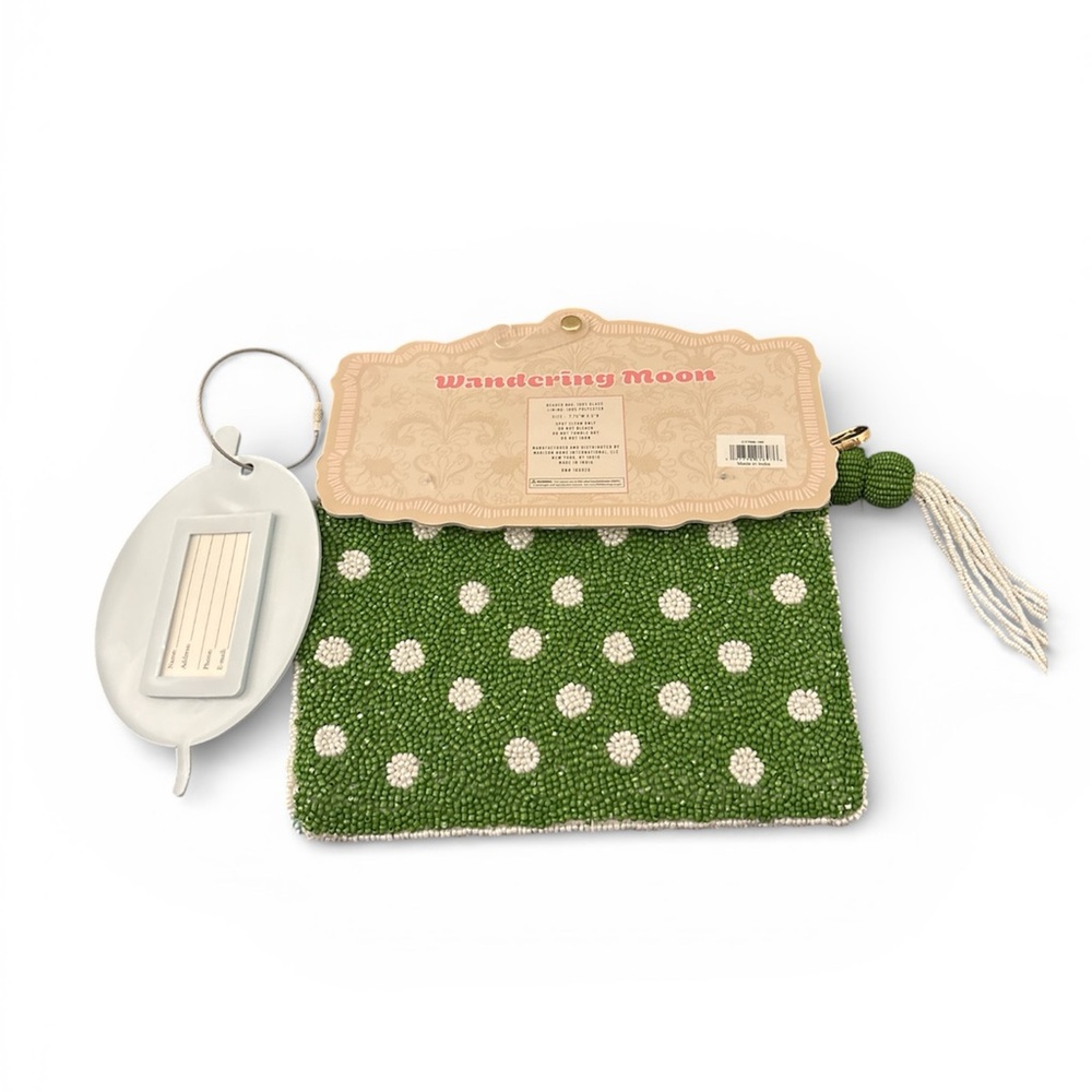 Wandering Moon Beaded Martini Clutch and Luggage Tag Bundle NWT - Picture 2 of 2